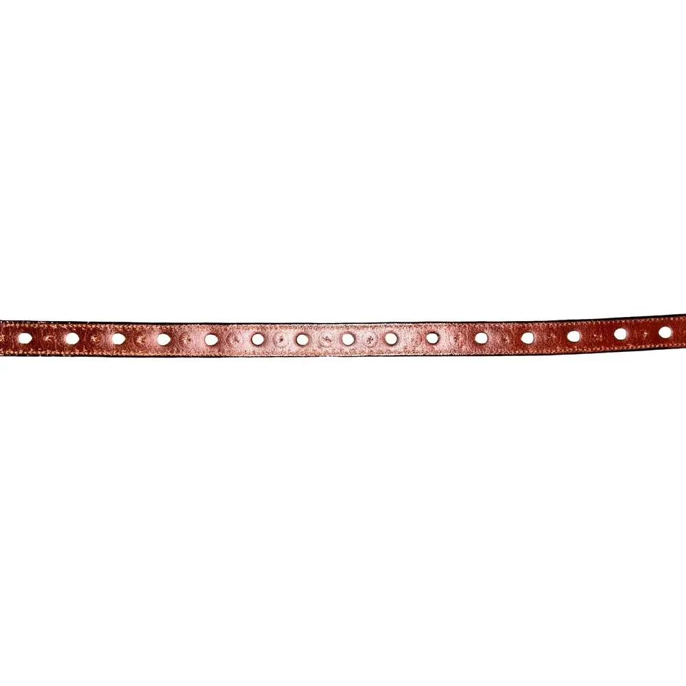 Y2K Vintage Leather Belt with Silver & Turquoise Accents